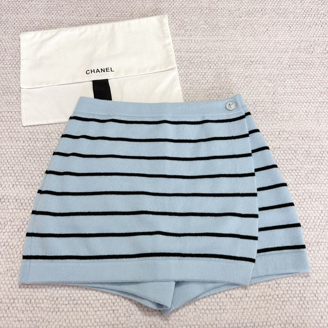 CC 25 Striped Culottes Blue Cashmere