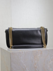 YSL 25S CALYPSO HANDBAG 26 IN BLACK LAMBSKIN GOLD HARDWARE