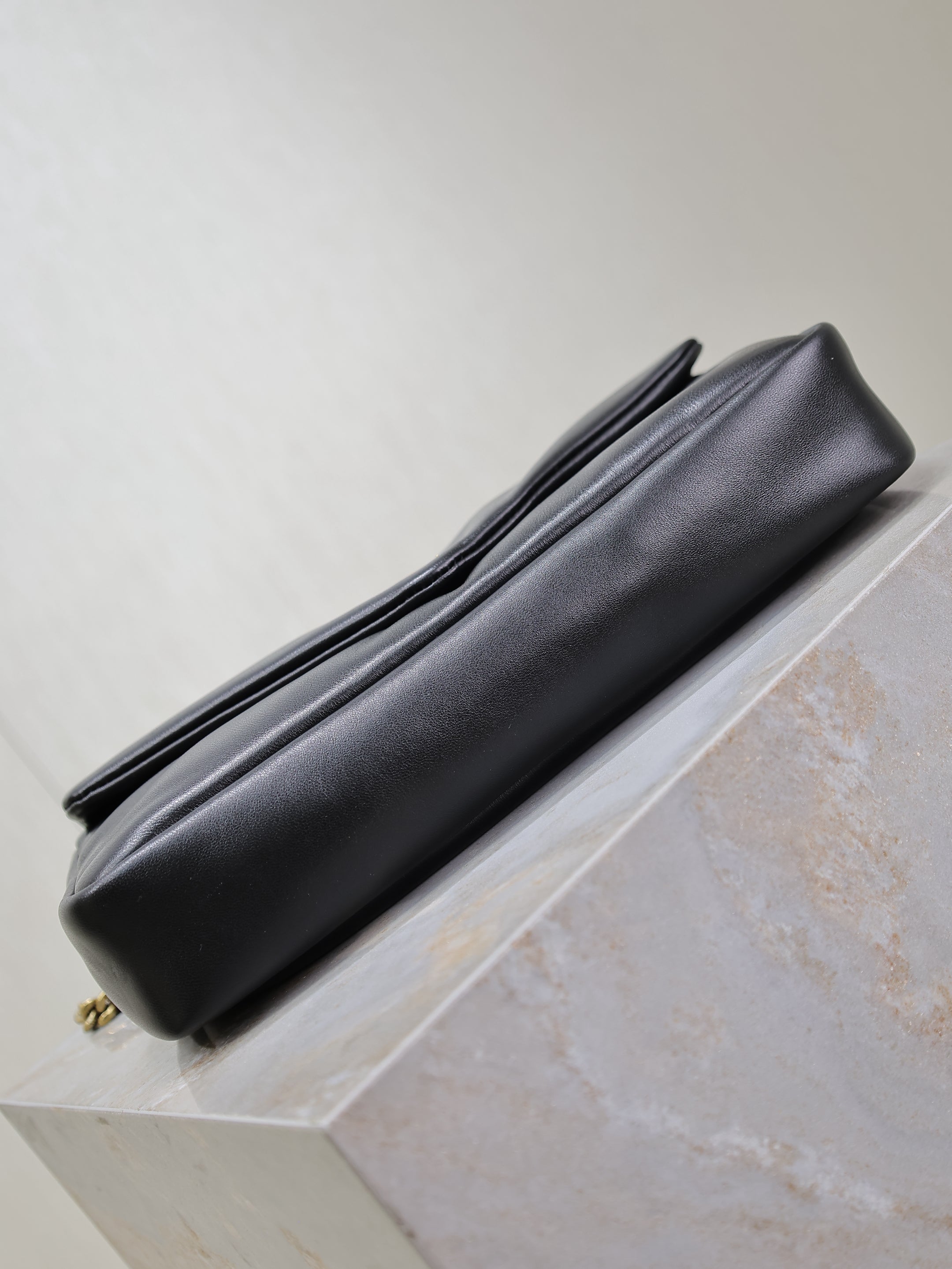 YSL 25S CALYPSO HANDBAG 26 IN BLACK LAMBSKIN GOLD HARDWRE