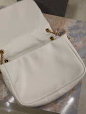 YSL 25S JAMIE 4.3 29 IN BLANC VINTAGE LAMBSKIN GOLD HARDWRE