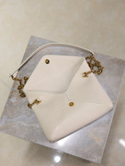 YSL 25S CALYPSO MINI 19 IN BLANC VINTAGE LAMBSKIN GOLD HARDWARE