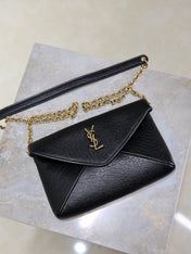 YSL 25S CALYPSO MINI 19 IN BLACK LAMBSKIN GOLD HARDWARE
