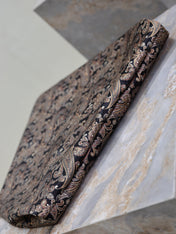 YSL 25S AMALIA 50 IN NAVY MULTICOLOR  SILK TWILL GOLD HARDWRE