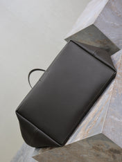 YSL 25S Y MAXI TOTE 50 IN MUTED CHARCOAL CALFSKIN GOLD HARDWRE