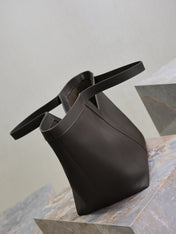 YSL 25S Y MAXI TOTE 50 IN MUTED CHARCOAL CALFSKIN GOLD HARDWRE