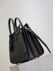 YSL 25S SAC DE JOUR GM 32 IN BLACK SUPPLE GRAINED CALFSKIN GOLD HARDWRE