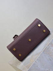 YSL 25S SAC DE JOUR 22 IN ROUGE CABERNET SUPPLE GRAINED CALFSKIN
