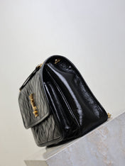 YSL 25S NIKI GM BAG 32 IN BLACK GLOSSY CALFSKIN GOLD HARDWRE