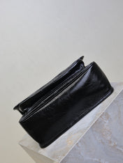 YSL 25S NIKI MM BAG 28 IN BLACK GLOSSY CALFSKIN GOLD HARDWRE