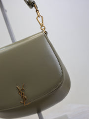 YSL 25S MINI VOLTAIRE 21 IN DEEP MUSK CALFSKIN SAINT LAURENT GOLD HARDWARE