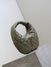 YSL 25S ICARE BABY 17 IN DARK OLIVE QUILTED CALFSKIN GOLD HARDWARE