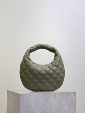 YSL 25S ICARE BABY 17 IN DARK OLIVE QUILTED CALFSKIN GOLD HARDWRE