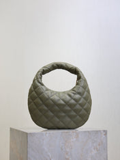 YSL 25S ICARE BABY 17 IN DARK OLIVE QUILTED CALFSKIN GOLD HARDWARE