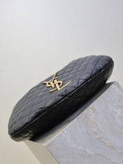 YSL 25S ICARE HOBO 44 IN BLACK QUILTED CALFSKIN GOLD HARDWARE