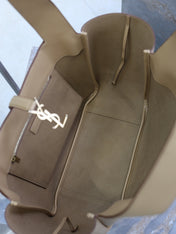 YSL 25S LE 5 À 7 BEA 50 IN DARK CARAMEL CALFSKIN GOLD HARDWRE