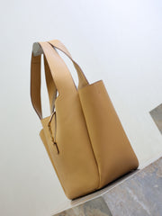 YSL 25S LE 5 À 7 BEA 50 IN DARK CARAMEL CALFSKIN GOLD HARDWARE