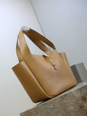 YSL 25S LE 5 À 7 BEA 50 IN DARK CARAMEL CALFSKIN GOLD HARDWARE