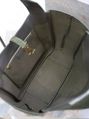 YSL 25S LE 5 À 7 BEA 50 IN DARK OLIVE SUEDE GOLD HARDWRE