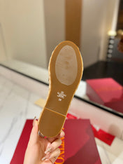 VLTN ESPADRILLE SLIDES 25S IN LIGHT BROWN LAMBSKIN STYLE 7