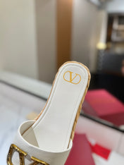 VLTN ESPADRILLE SLIDES 25S IN WHITE LAMBSKIN STYLE 3