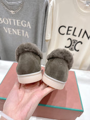 LP 25S SUMMER CHARMS WALK LOAFERS IN CHARCOAL BROWN SUEDE AND FLEECE