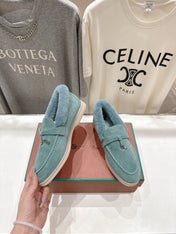 LP 25S SUMMER CHARMS WALK LOAFERS IN DUSTY TEAL SUEDE AND FLEECE