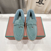 LP 25S SUMMER CHARMS WALK LOAFERS IN DUSTY TEAL SUEDE AND FLEECE