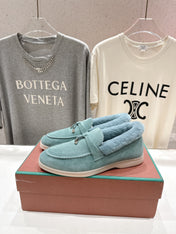 LP 25S SUMMER CHARMS WALK LOAFERS IN DUSTY TEAL SUEDE AND FLEECE