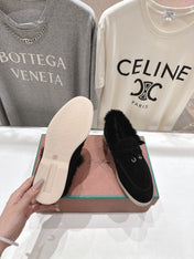 LP 25S SUMMER CHARMS WALK LOAFERS IN BLACK SUEDE AND FLEECE