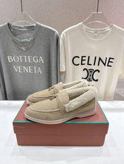 LP 25S SUMMER CHARMS WALK LOAFERS IN WARM GREY SUEDE AND FLEECE