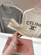 LP 25S SUMMER CHARMS WALK LOAFERS IN WARM GREY SUEDE AND FLEECE