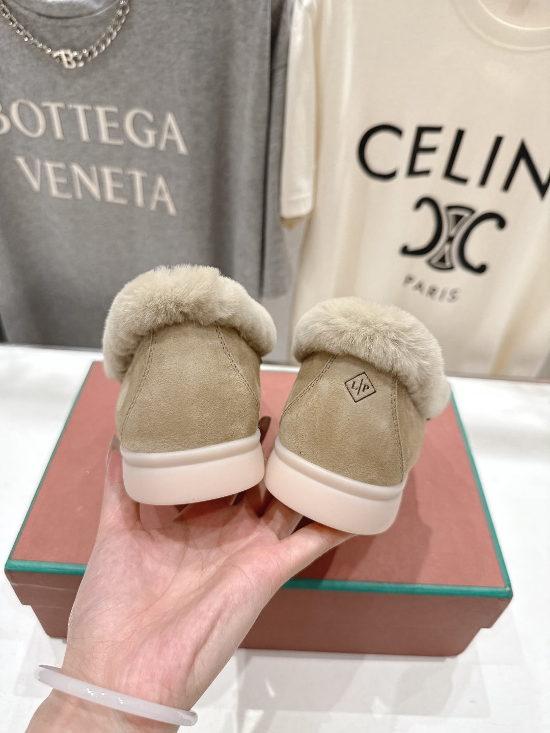 LP 25S SUMMER CHARMS WALK LOAFERS IN WARM GREY SUEDE AND FLEECE