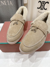 LP 25S SUMMER CHARMS WALK LOAFERS IN WARM GREY SUEDE AND FLEECE