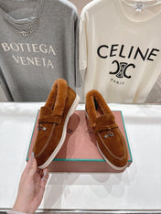 LP 25S SUMMER CHARMS WALK LOAFERS IN BURNT ORANGE SUEDE AND FLEECE