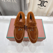 LP 25S SUMMER CHARMS WALK LOAFERS IN BURNT ORANGE SUEDE AND FLEECE