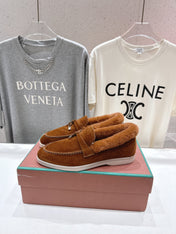 LP 25S SUMMER CHARMS WALK LOAFERS IN BURNT ORANGE SUEDE AND FLEECE