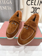 LP 25S SUMMER CHARMS WALK LOAFERS IN BURNT ORANGE SUEDE AND FLEECE