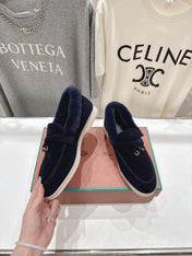 LP 25S SUMMER CHARMS WALK LOAFERS IN DARK NAVY SUEDE AND FLEECE