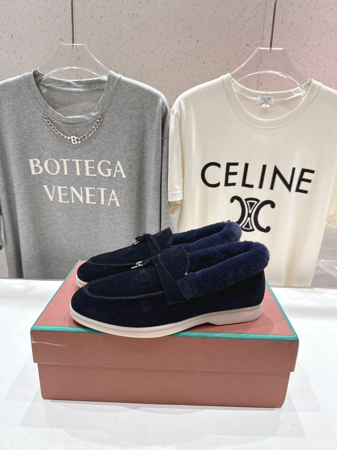 LP 25S SUMMER CHARMS WALK LOAFERS IN DARK NAVY SUEDE AND FLEECE