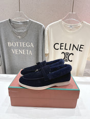 LP 25S SUMMER CHARMS WALK LOAFERS IN DARK NAVY SUEDE AND FLEECE