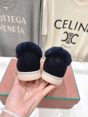 LP 25S SUMMER CHARMS WALK LOAFERS IN DARK NAVY SUEDE AND FLEECE