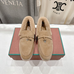 LP 25S SUMMER CHARMS WALK LOAFERS IN LIGHT BEIGE SUEDE AND FLEECE