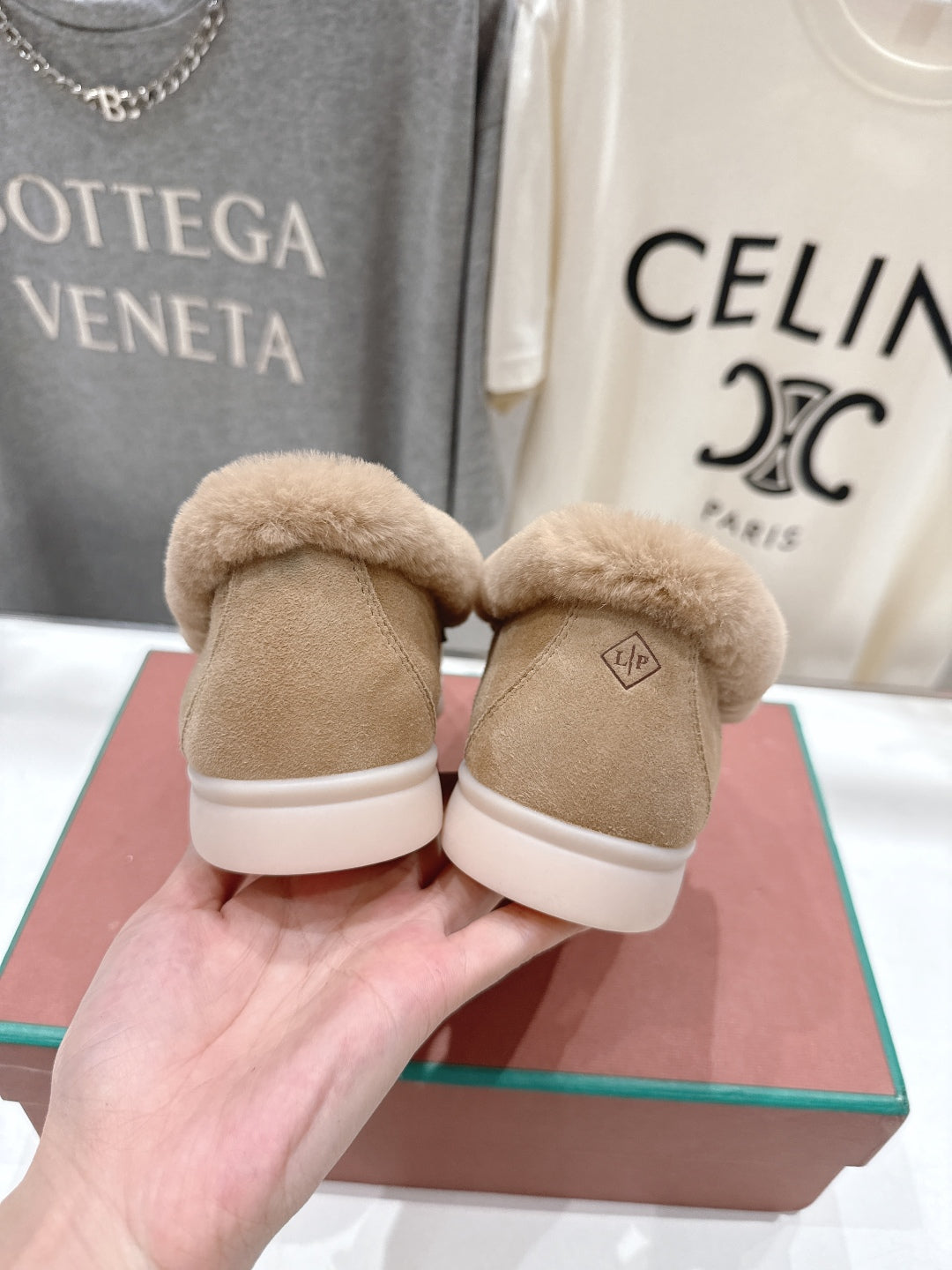 LP 25S SUMMER CHARMS WALK LOAFERS IN LIGHT BEIGE SUEDE AND FLEECE