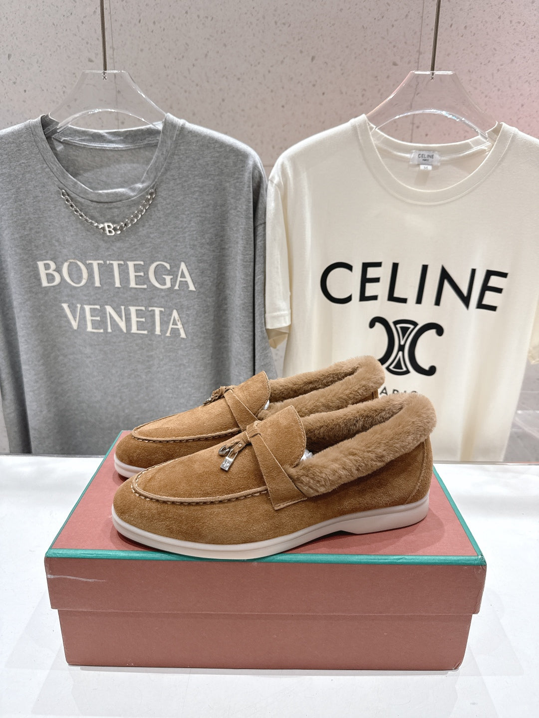 LP 25S SUMMER CHARMS WALK LOAFERS IN BROWN SUEDE AND FLEECE