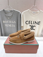 LP 25S SUMMER CHARMS WALK LOAFERS IN BROWN SUEDE AND FLEECE