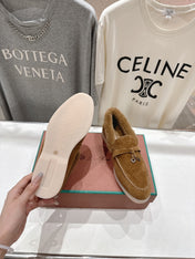 LP 25S SUMMER CHARMS WALK LOAFERS IN BROWN SUEDE AND FLEECE