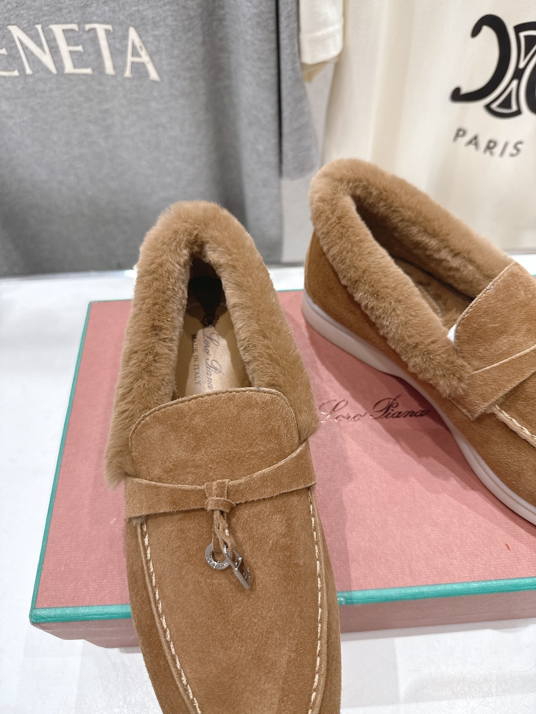 LP 25S SUMMER CHARMS WALK LOAFERS IN BROWN SUEDE AND FLEECE