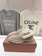 LP 25S SUMMER CHARMS WALK LOAFERS IN LIGHT TAUPE SUEDE AND FLEECE