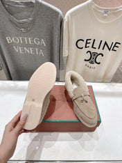 LP 25S SUMMER CHARMS WALK LOAFERS IN LIGHT TAUPE SUEDE AND FLEECE