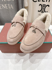 LP 25S SUMMER CHARMS WALK LOAFERS IN WARM TAUPE SUEDE AND FLEECE